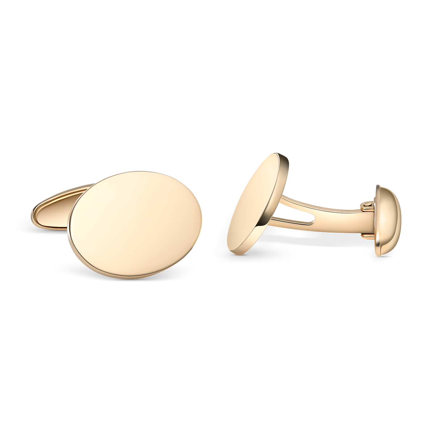 18ct Yellow Gold Cufflinks, Swivel Back