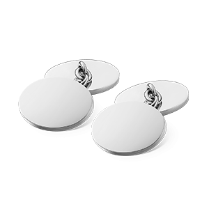 Sterling Silver Chain Linked Back Cufflinks