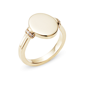 Era Diamond Signet Ring