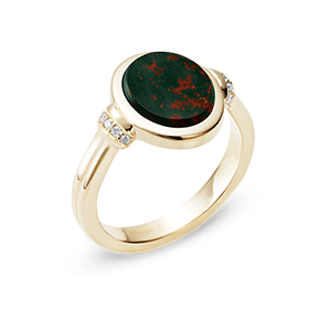 Stone Set Era Diamond Signet Ring